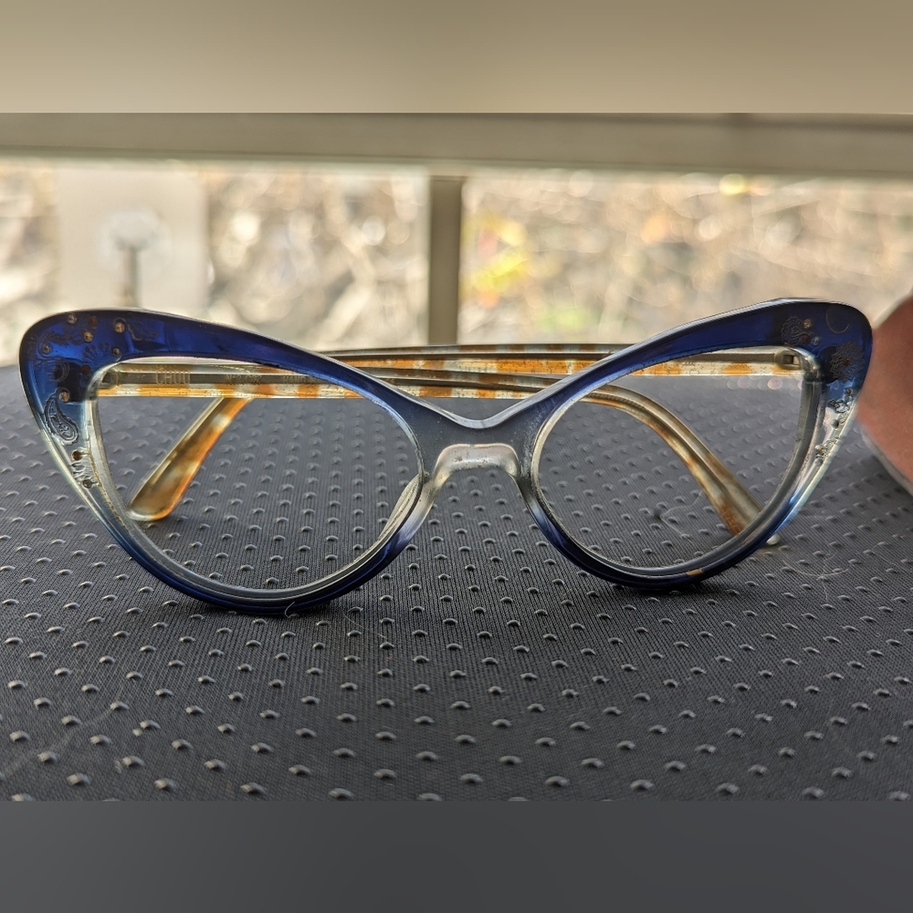 Adorable Francis Klein blue vintage inspired glasses